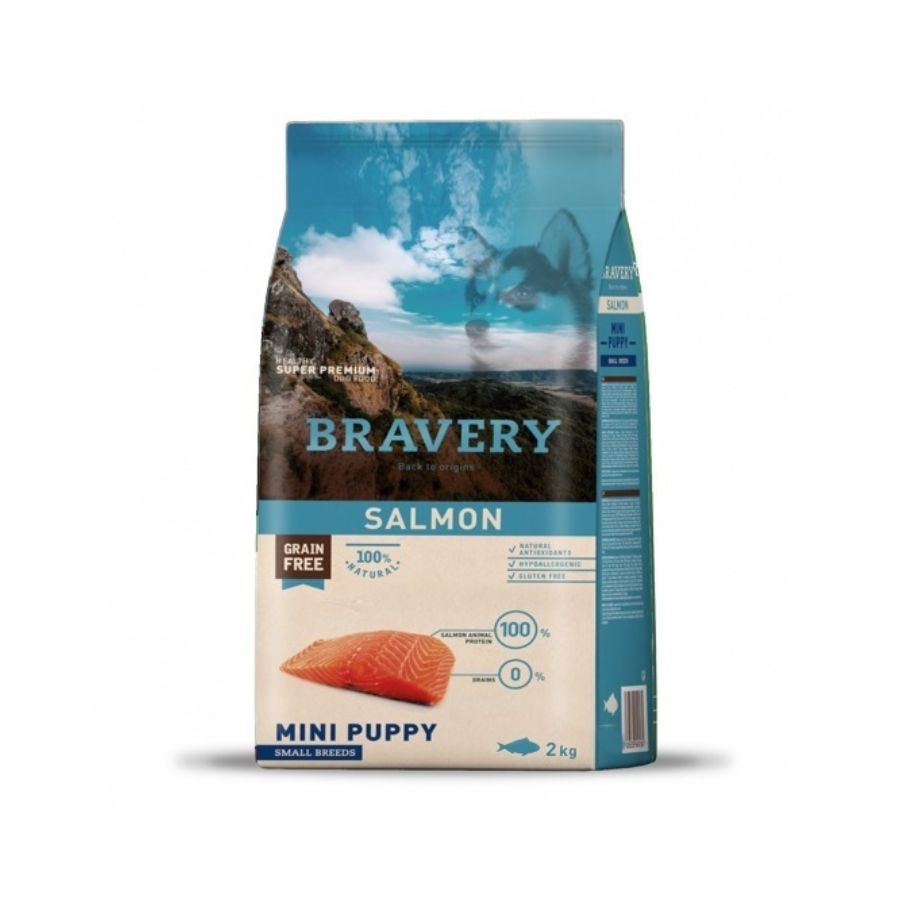 Bravery Dog Salmon Mini Puppy Small Breeds alimento para perro