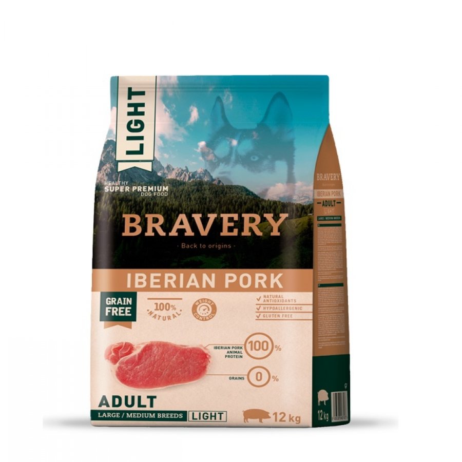 Bravery Light Iberian Pork Adult Large/Medium alimento para perros