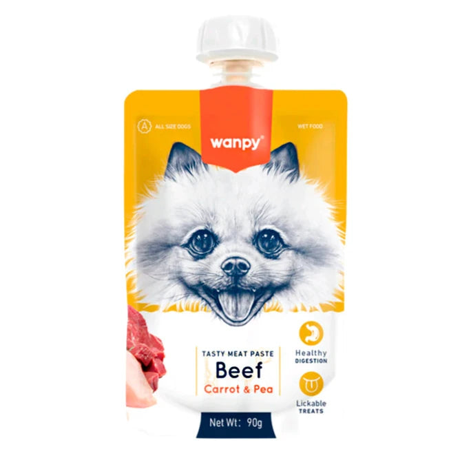 Wanpy Tasty Meat Paste Dog Beef, Carrot y Pea