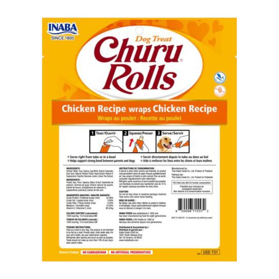 Churu Rolls Para Perros Receta De Pollo Wraps