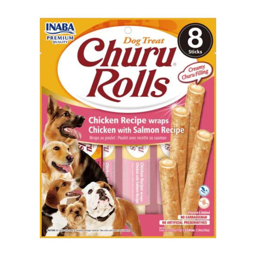 Churu Rolls Para Perros Receta De Pollo Y Salmón Wraps