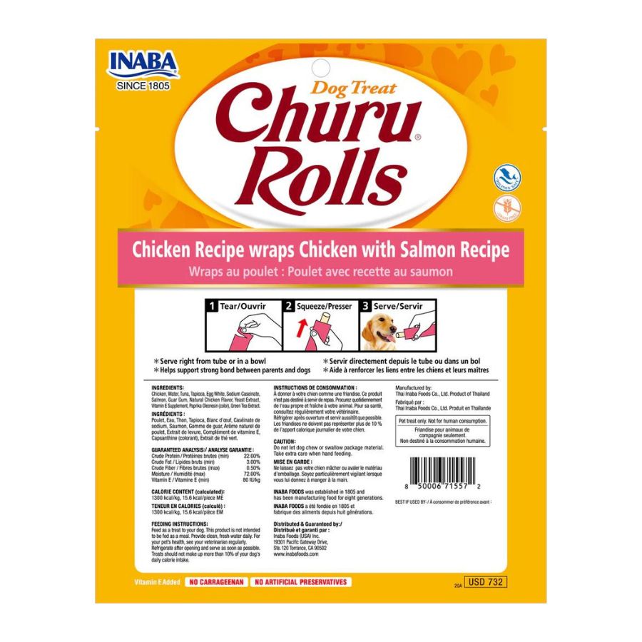 Churu Rolls Para Perros Receta De Pollo Y Salmón Wraps