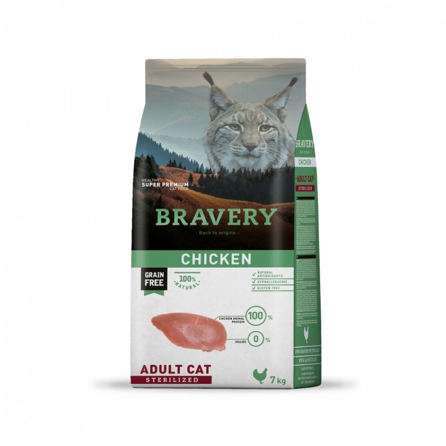 Bravery Cat Chicken Adult Sterilized alimento para gato