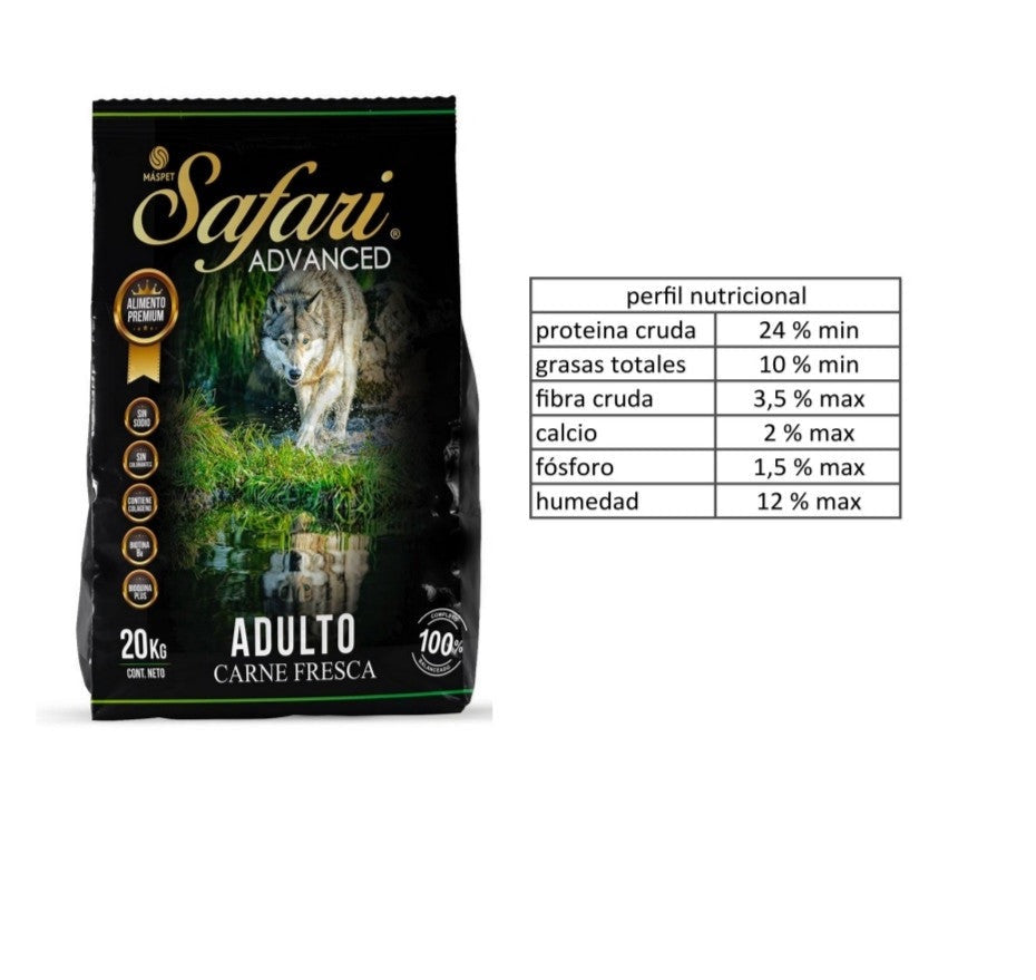 SAFARI ADVANCE ADULTO 20 KG